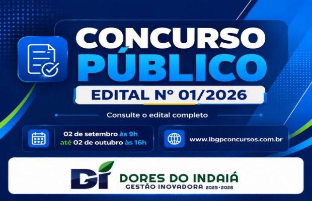 Concurso Público nº 001/2026 – Edital de Abertura