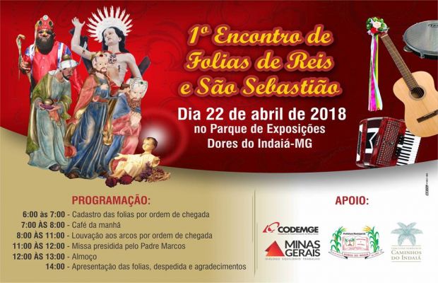 1º Encontro Regional das Folias de Reis - dia 22 de abril/2018-Parque de Expôsição