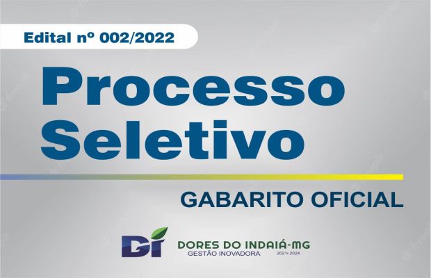 GABARITO OFICIAL PROCESSO SELETIVO SIMPLIFICADO Nº 002/2022