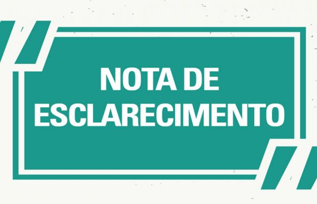 NOTA DE ESCLARECIMENTO À POPULAÇÃO
